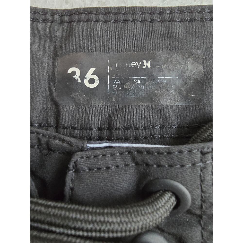 Hurley Boardshorts Mens 36 Black White Stars Stripe Surf Swim  Beach Patriotic - Picture 3 of 4